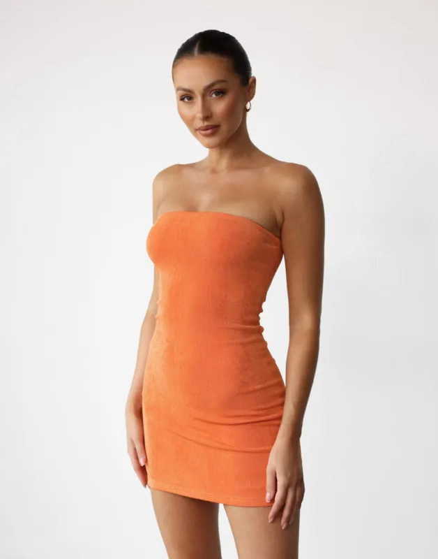 Abelle Mini Dress (Papaya) sold by Charcoal Clothing