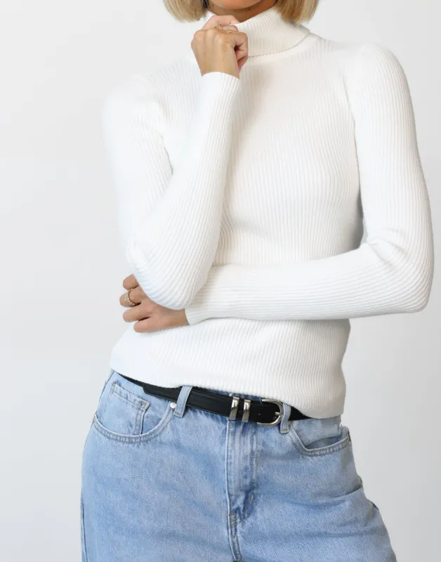 Davison Long Sleeve Top (White) sold by Charcoal Clothing