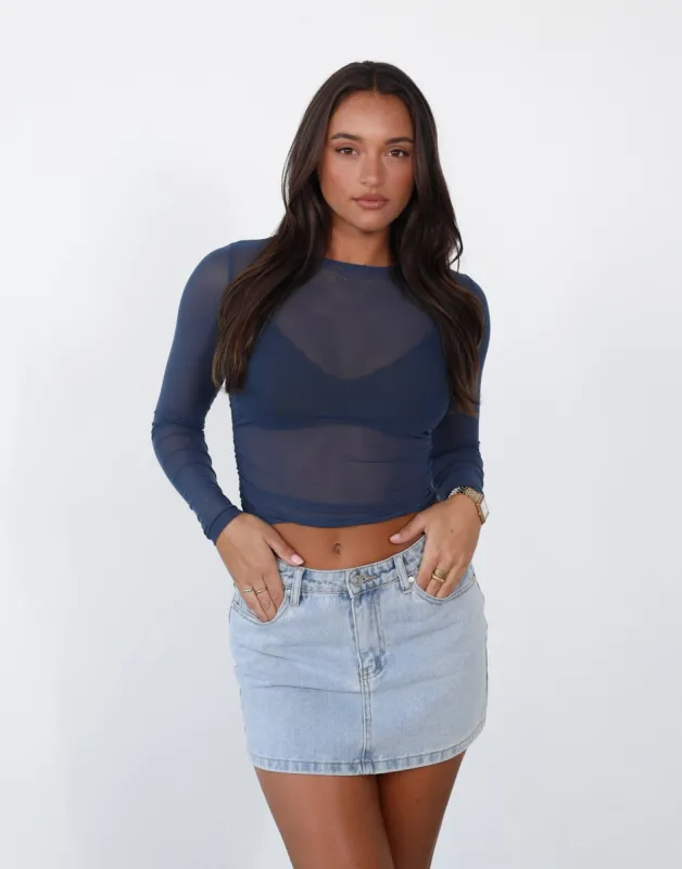 Fusion Long Sleeve Top (Storm Blue) sold by Charcoal Clothing