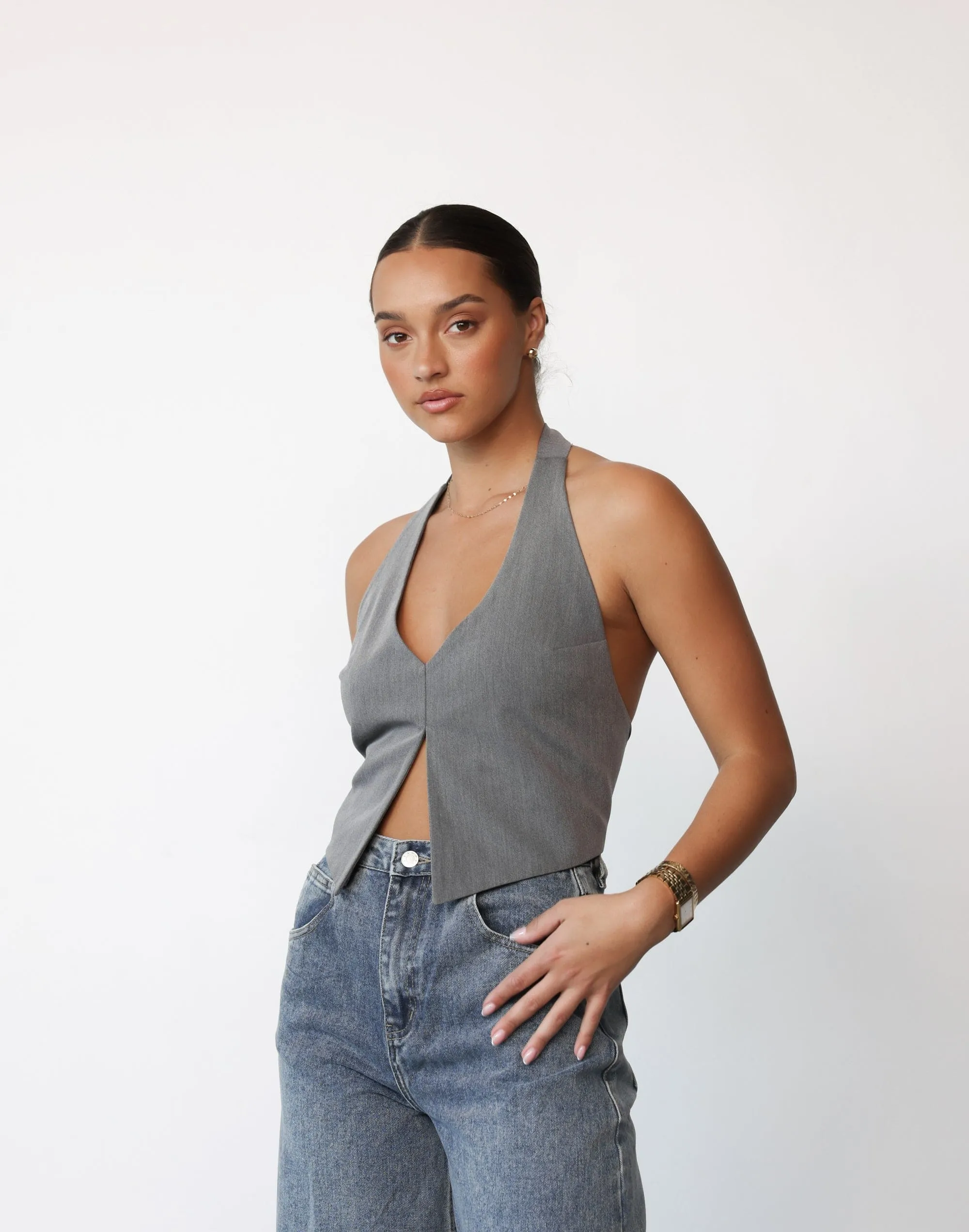 Kailani Top (Grey) sold by Charcoal Clothing product image thumbnail 5