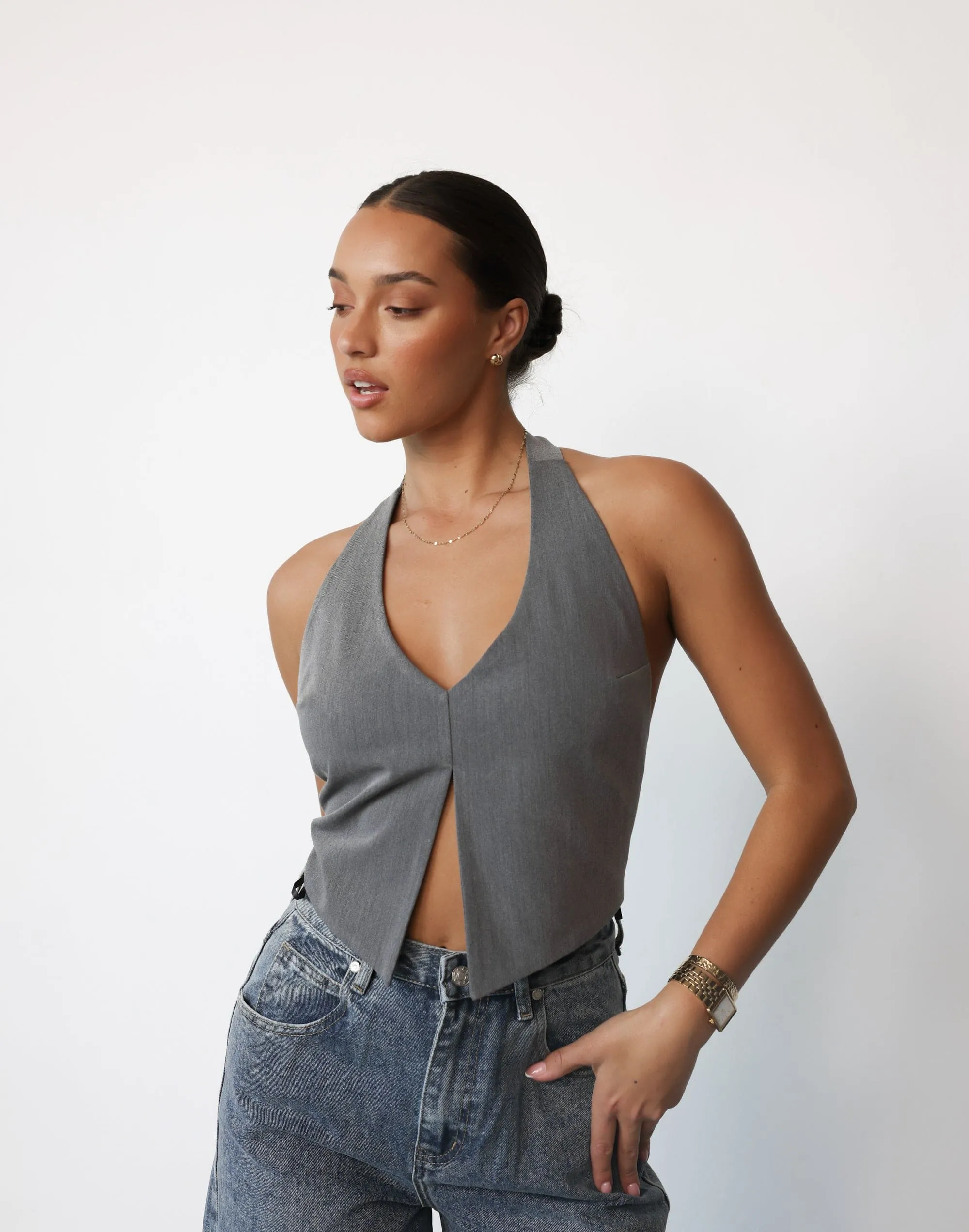 Kailani Top (Grey) sold by Charcoal Clothing