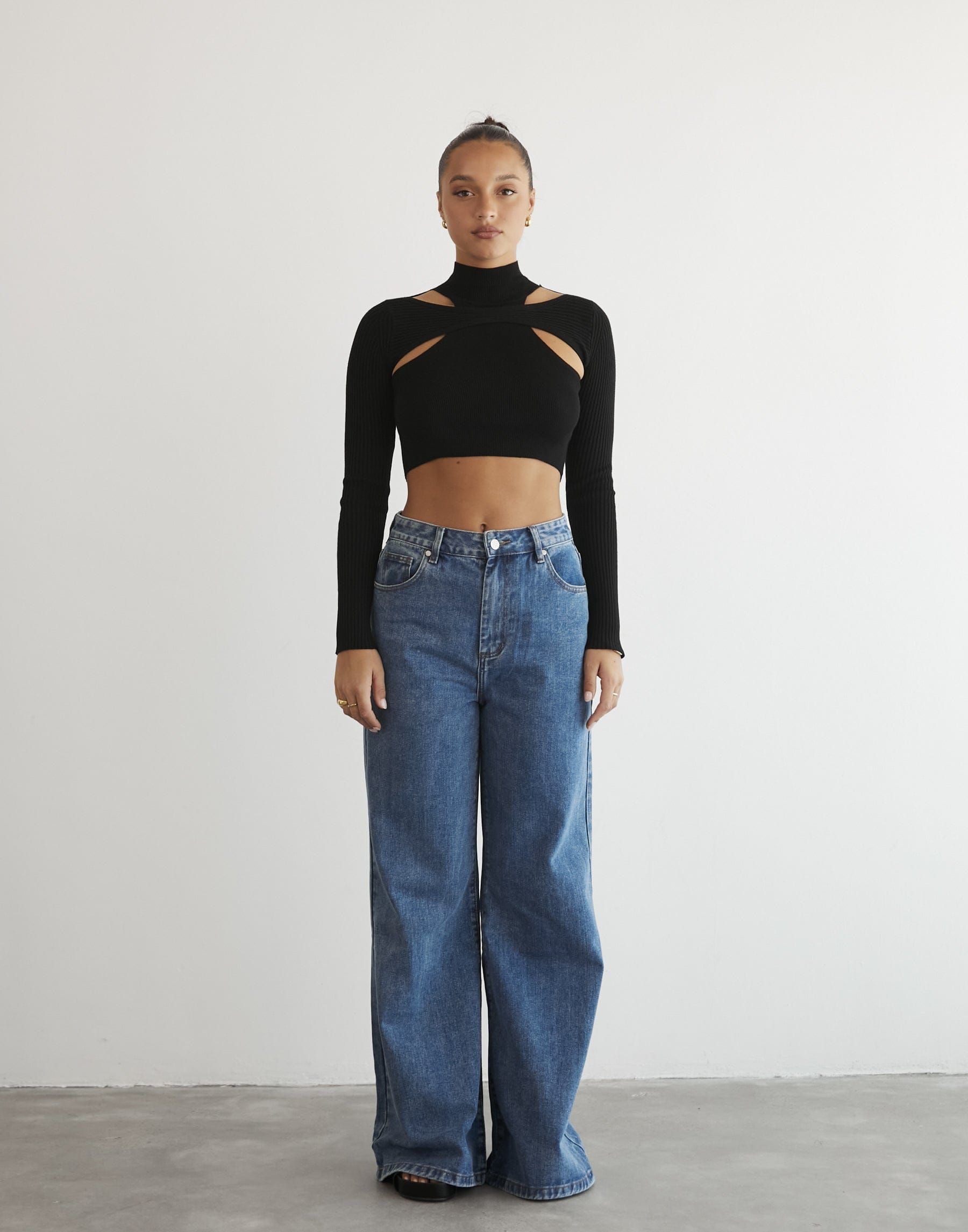 Kealey Long Sleeve Knit Top (Black) sold by Charcoal Clothing product image thumbnail 3