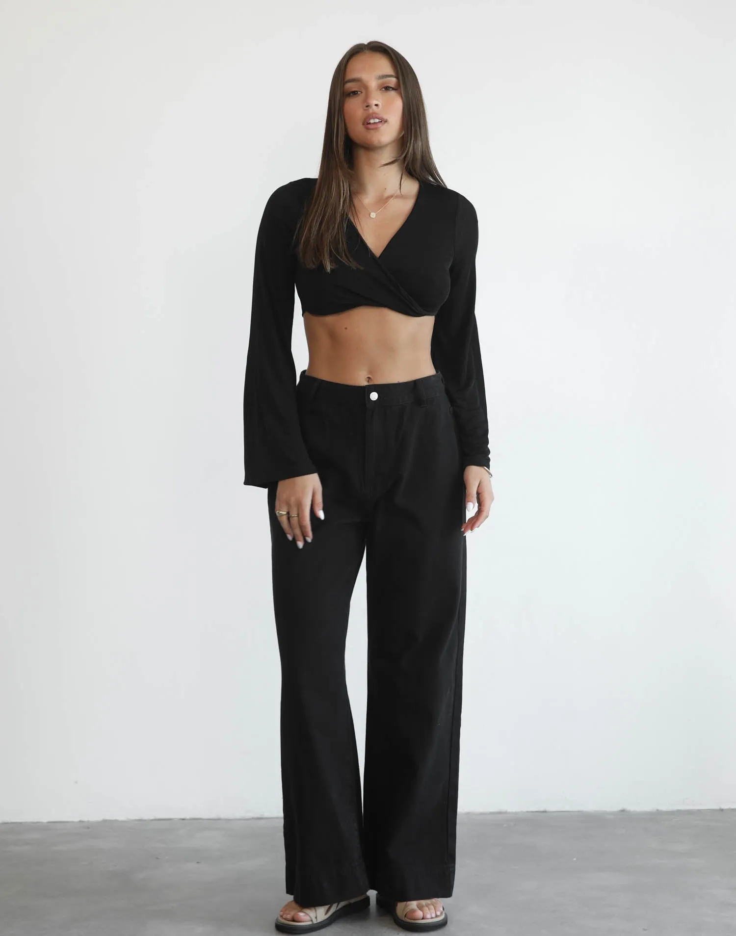 Ethelia Long Sleeve Top (Black) sold by Charcoal Clothing