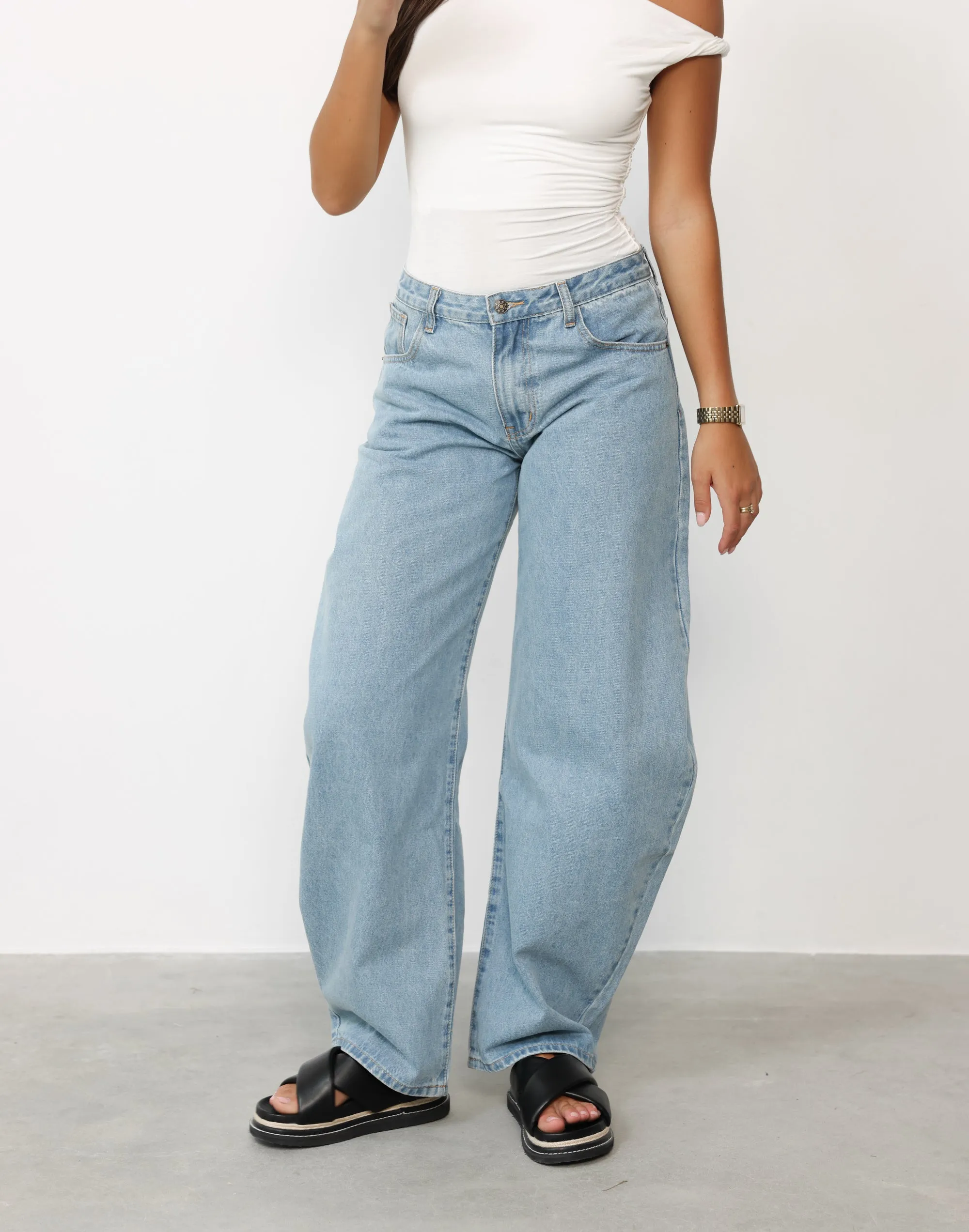 Horseshoe Jean (Washed Blue) - By Lioness sold by Charcoal Clothing product image thumbnail 3