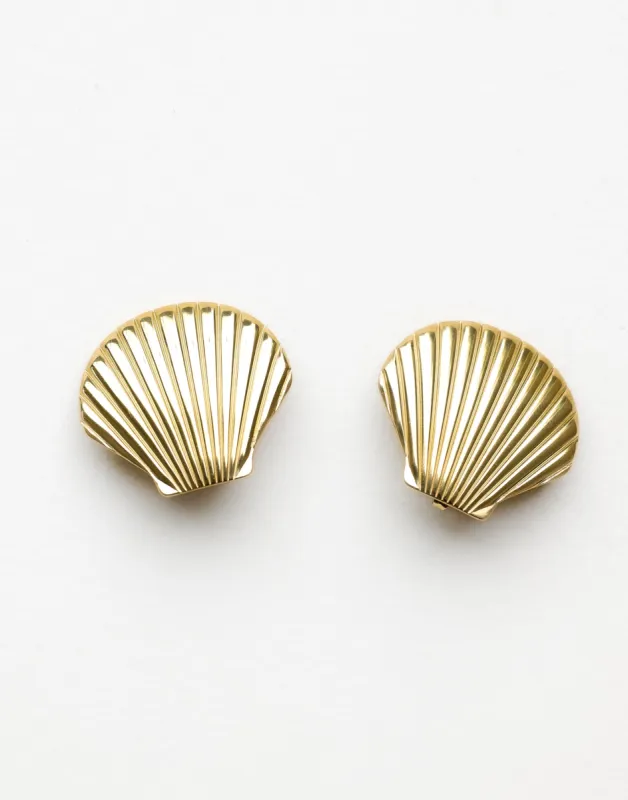 Marina Earrings (Gold) sold by Charcoal Clothing