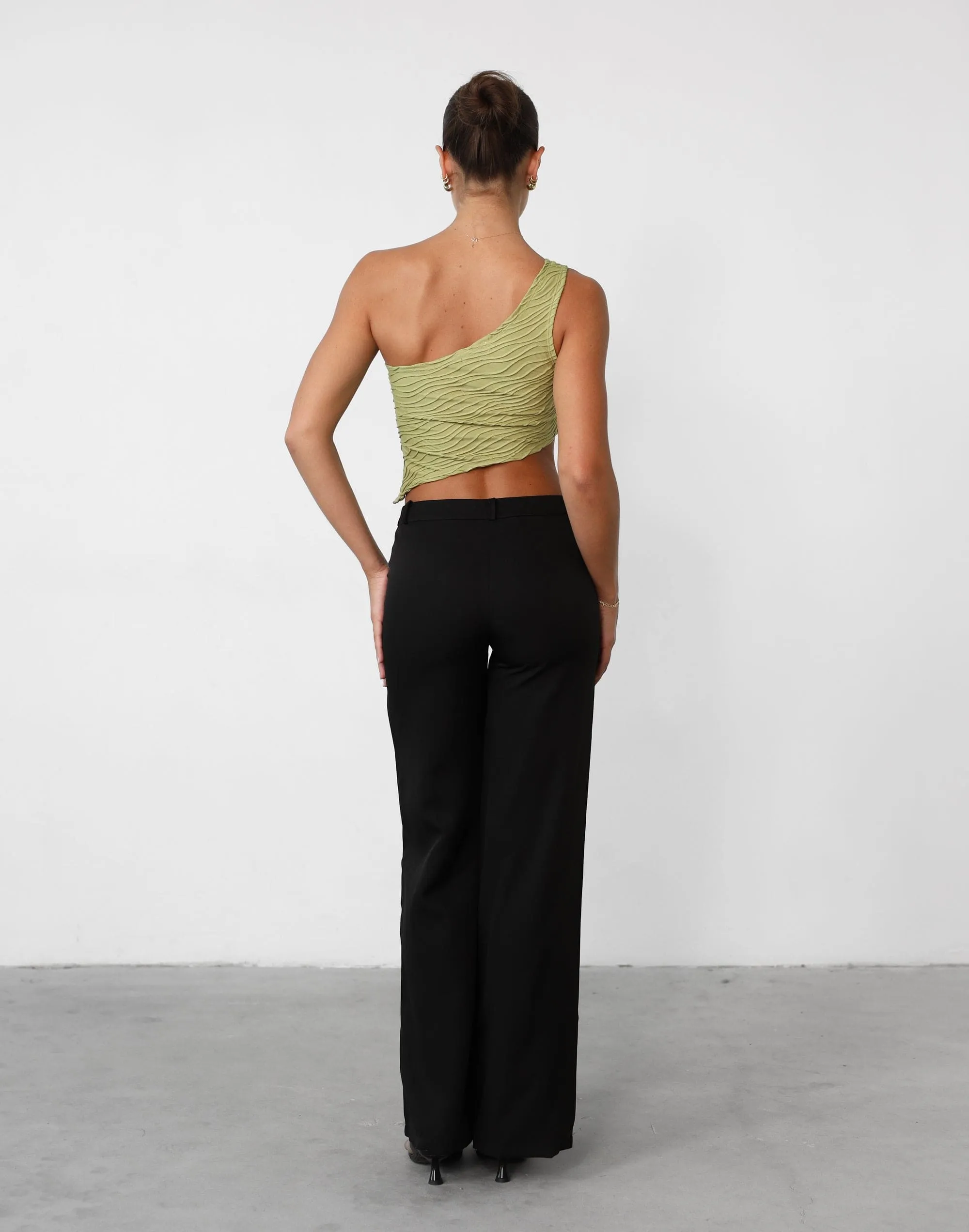 Yianna One Shoulder Top (Olive) sold by Charcoal Clothing product image thumbnail 3