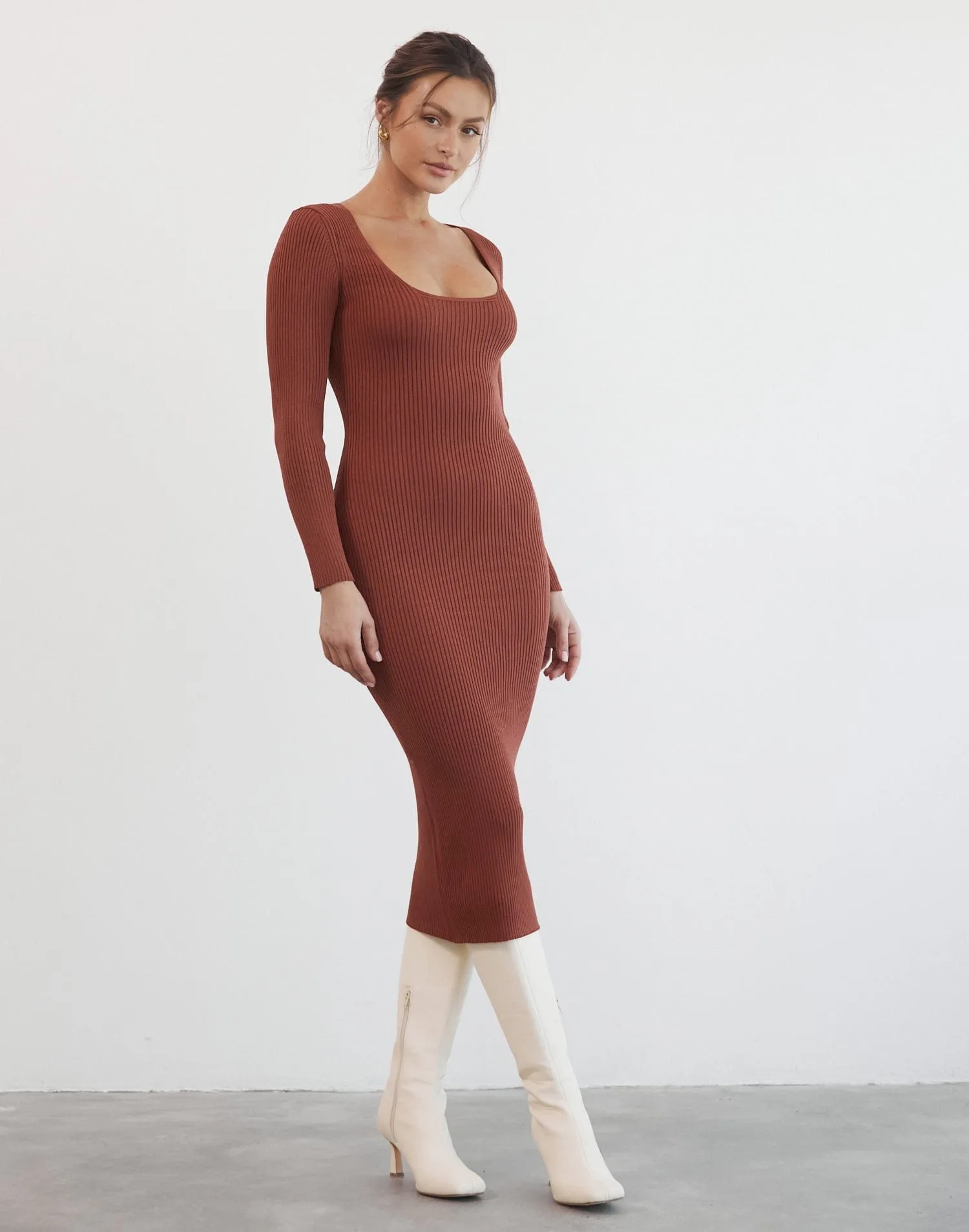 Pavel Maxi Dress (Rust) sold by Charcoal Clothing