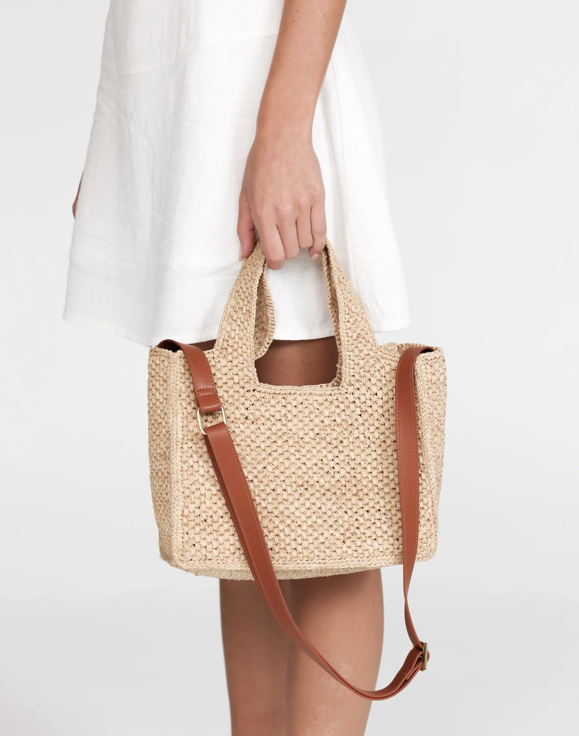 Vashti Handle Bag (Natural Raffia) - By Billini sold by Charcoal Clothing