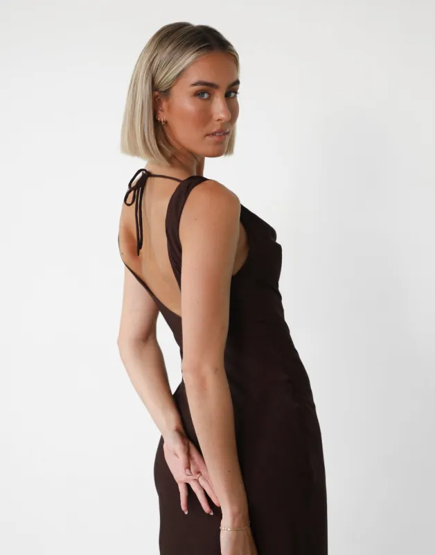 Imogen Maxi Dress (Espresso) sold by Charcoal Clothing