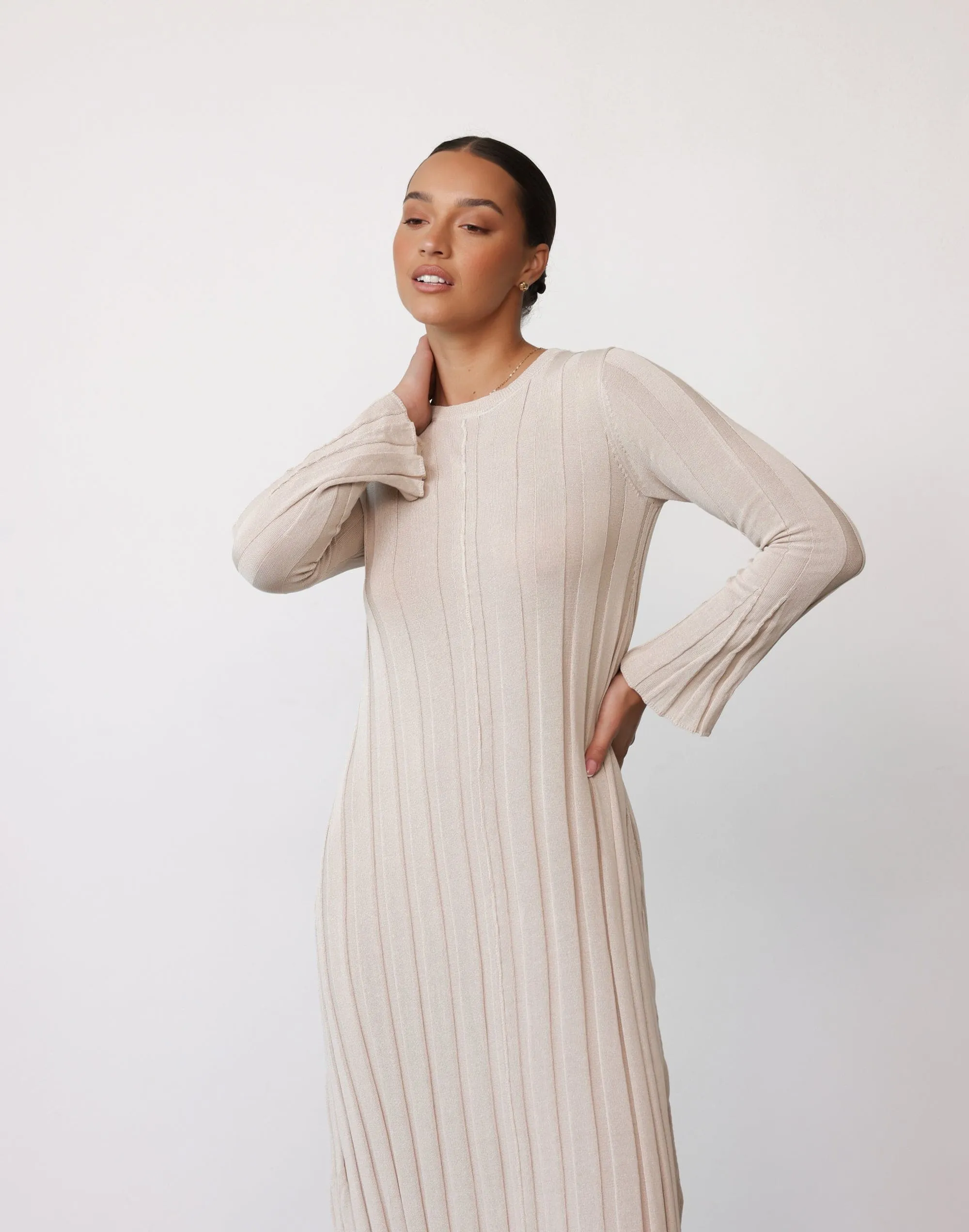 Jemima Long Sleeve Maxi Dress (Stone) sold by Charcoal Clothing product image thumbnail 2