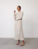 Jemima Long Sleeve Maxi Dress (Stone) sold by Charcoal Clothing