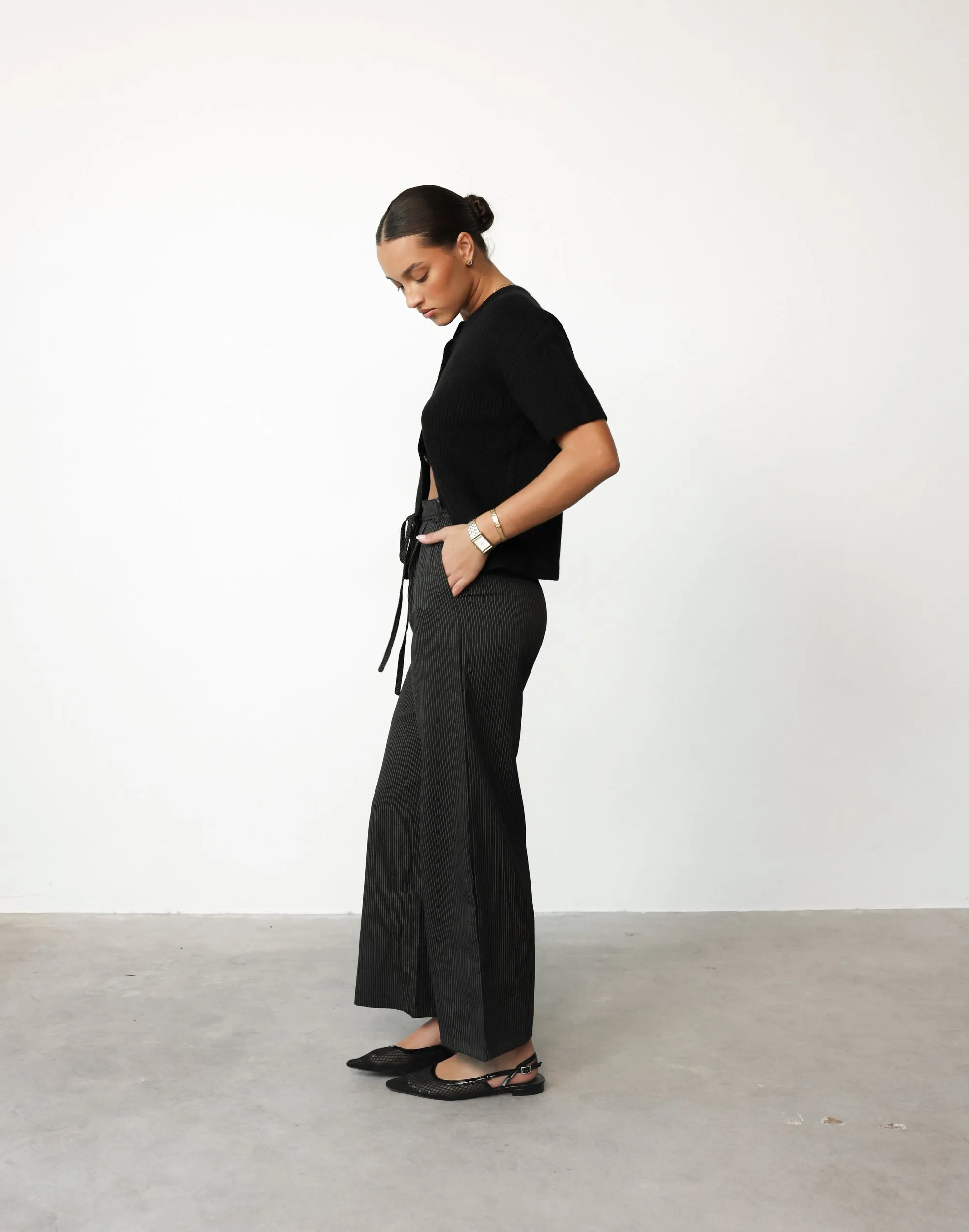 Mason Pants (Black Pinstripe) sold by Charcoal Clothing product image thumbnail 4