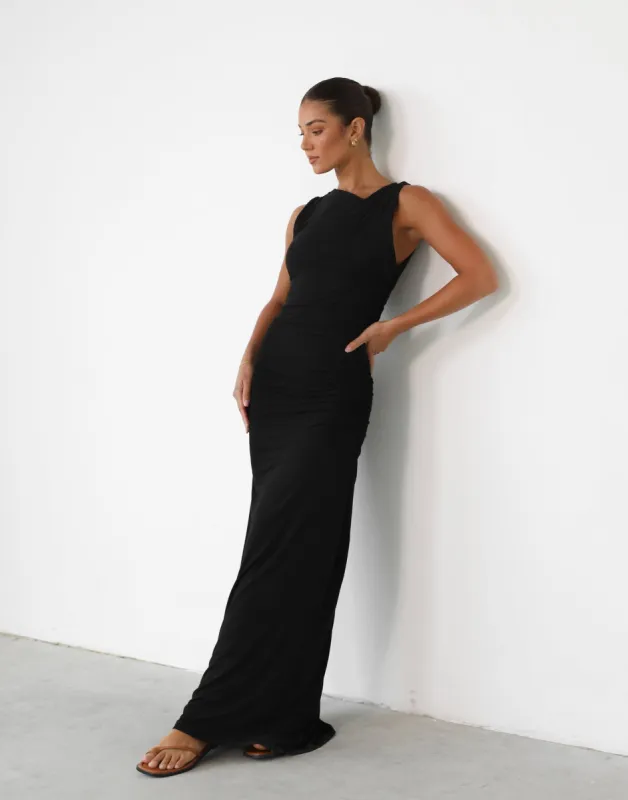 Everleigh Maxi Dress (Black) sold by Charcoal Clothing
