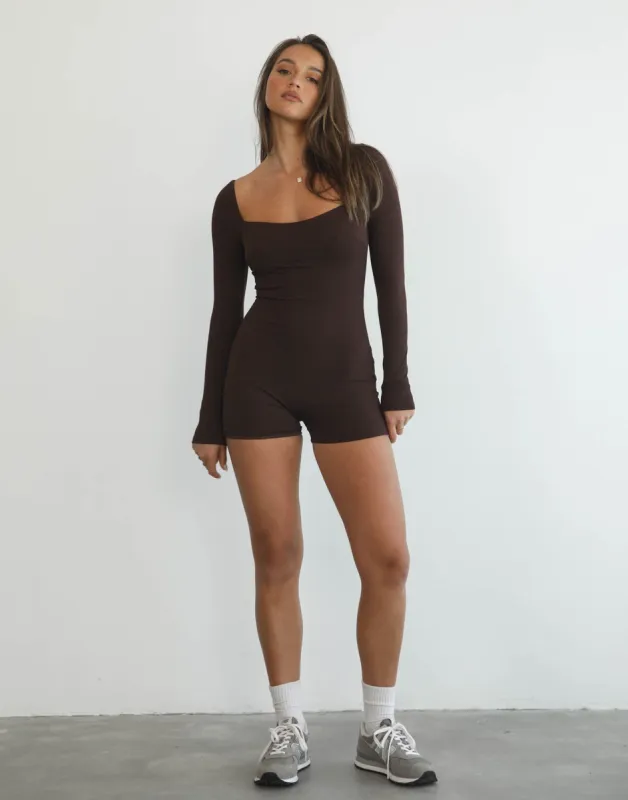 Diaz Playsuit (Cocoa) sold by Charcoal Clothing