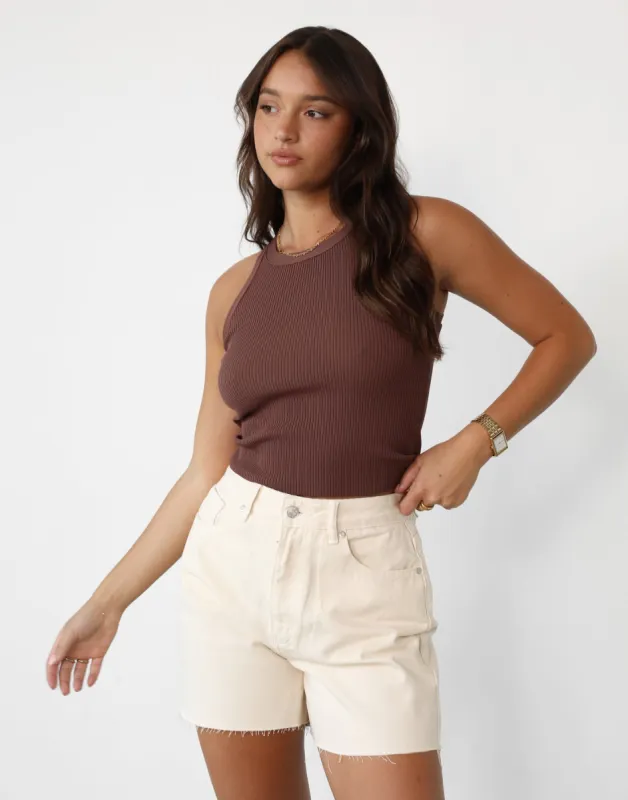 Cassidy Tank Top (Chocolate) sold by Charcoal Clothing