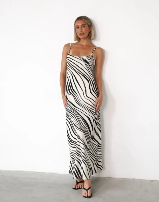 Kamilla Maxi Dress (Black/White) sold by Charcoal Clothing