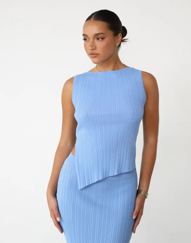 Kienna Top (Ocean Blue) sold by Charcoal Clothing