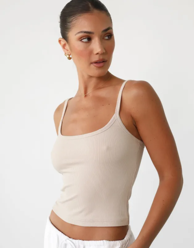 Malina Cami Top (Almond) sold by Charcoal Clothing