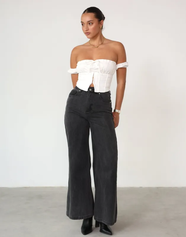 In Love Corset Top (White) sold by Charcoal Clothing