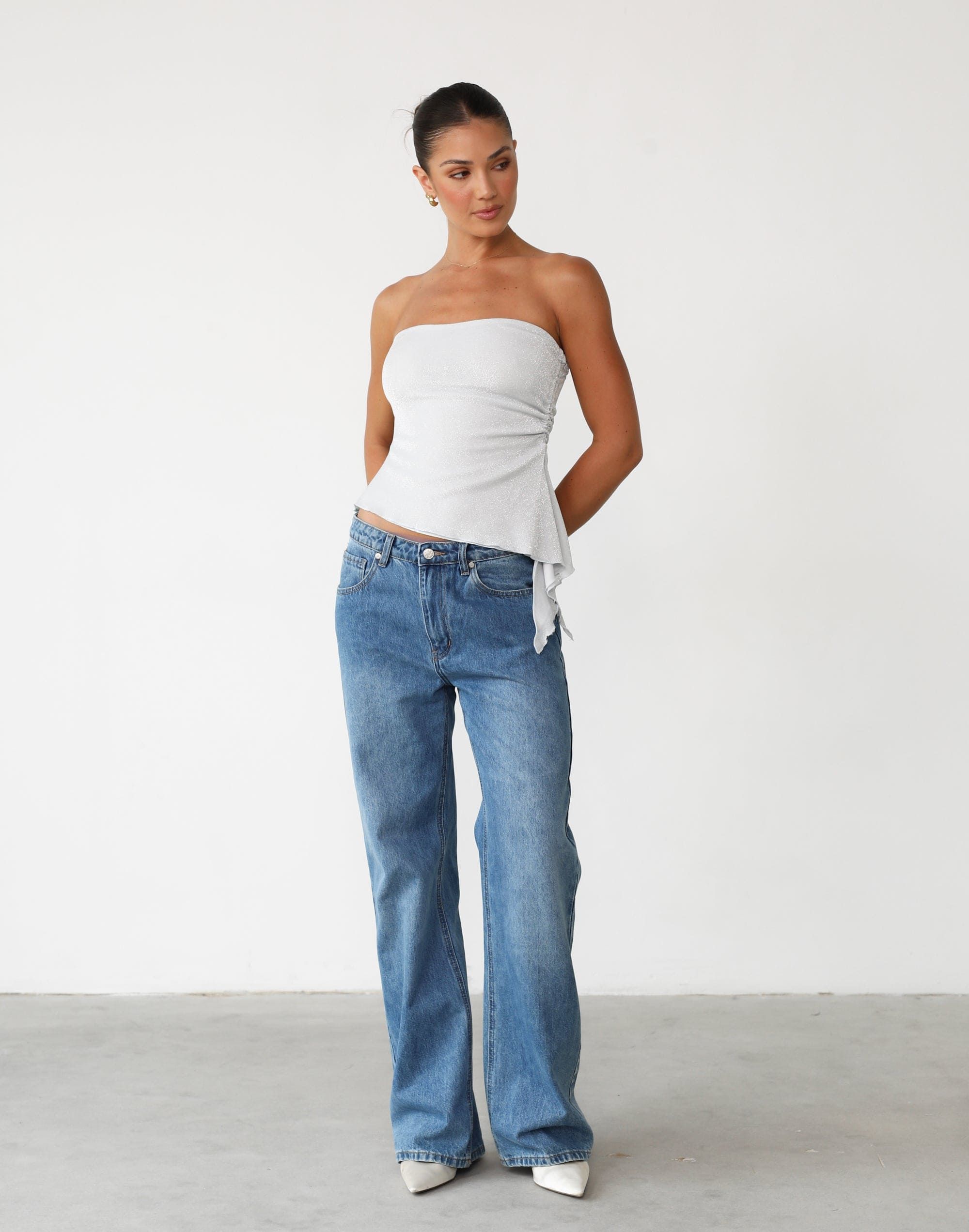 Maude Top (Silver) sold by Charcoal Clothing