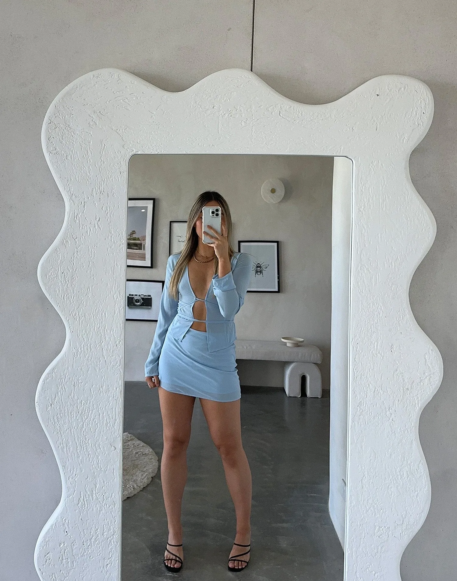 Tigerlily Mini Skirt (Blue) sold by Charcoal Clothing