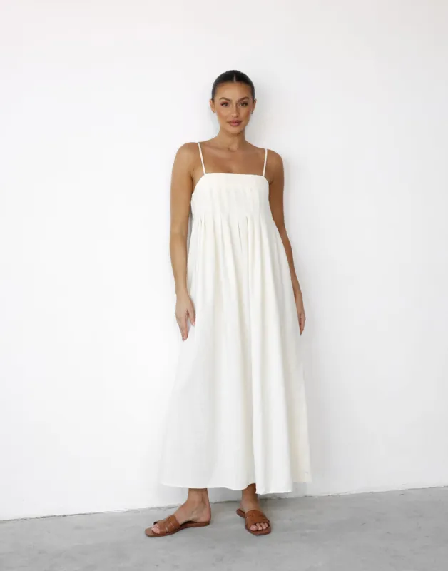 Kirily Maxi Dress (Beige) sold by Charcoal Clothing