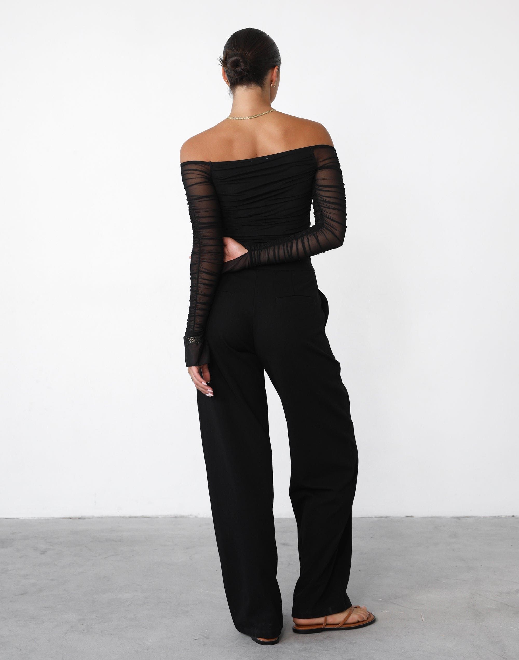 Kellie Long Sleeve Top (Black) sold by Charcoal Clothing product image thumbnail 4