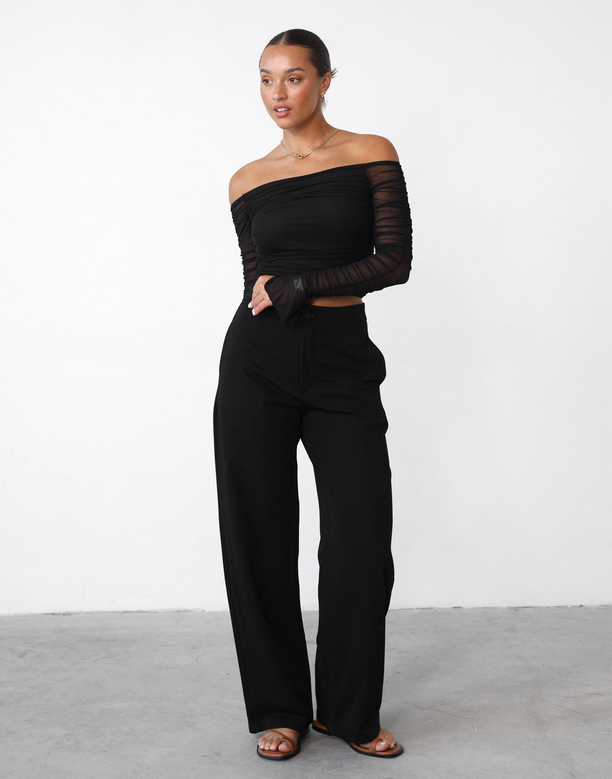 Kellie Long Sleeve Top (Black) sold by Charcoal Clothing product image thumbnail 2