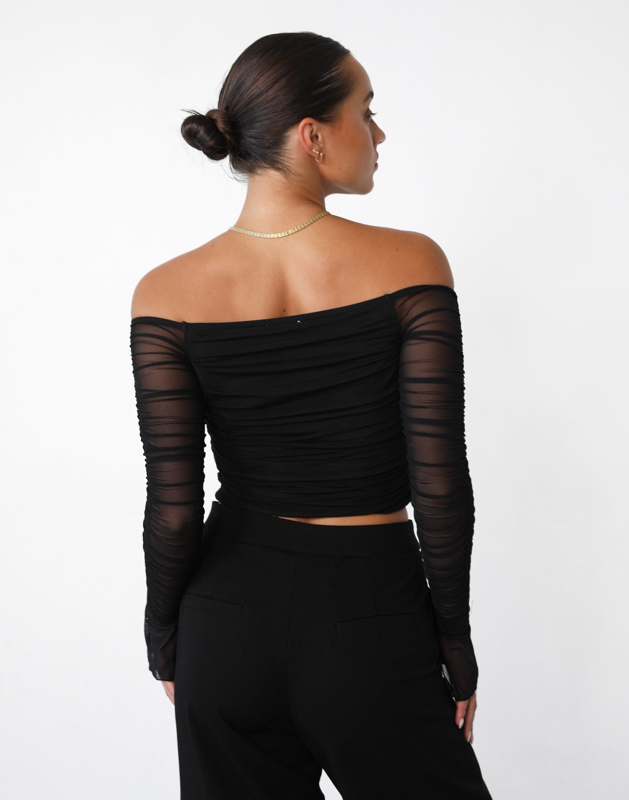 Kellie Long Sleeve Top (Black) sold by Charcoal Clothing product image thumbnail 5