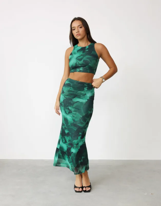 Clare Maxi Skirt (Jade) sold by Charcoal Clothing