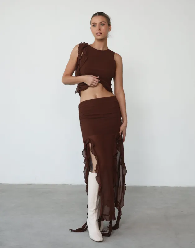 Rendezvous Skirt (Chocolate) - By Lioness sold by Charcoal Clothing