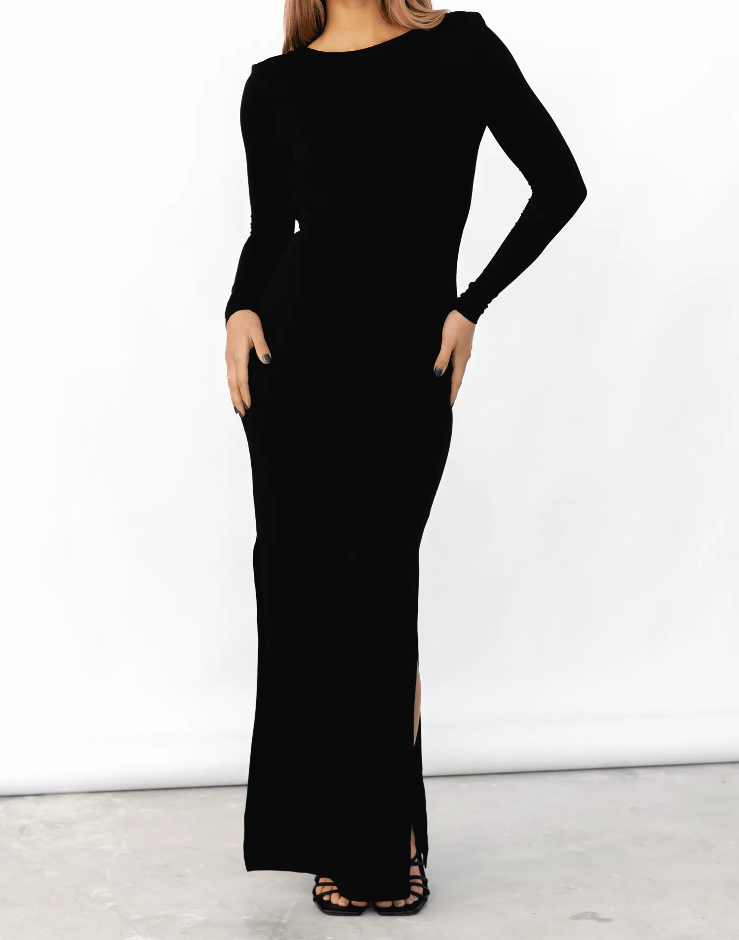 Luna Long Sleeve Maxi Dress (Black) sold by Charcoal Clothing product image thumbnail 4