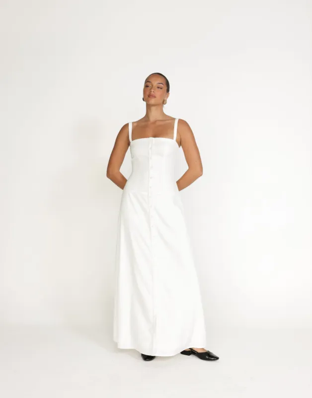 Erica Maxi Dress (White) sold by Charcoal Clothing