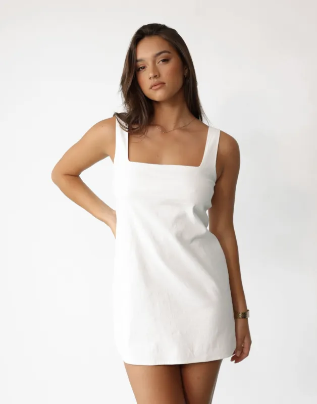Misha Mini Dress (White) sold by Charcoal Clothing