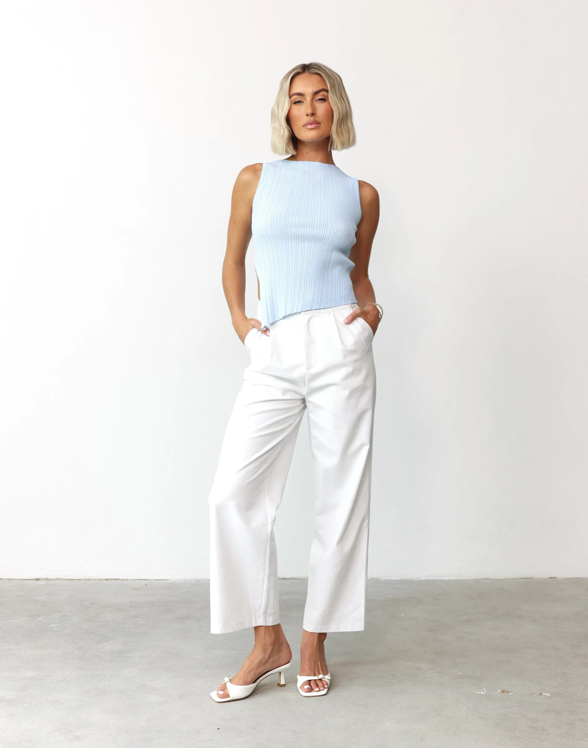 Kristella Pants (White) sold by Charcoal Clothing product image thumbnail 5