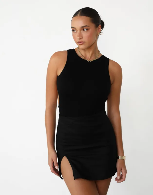 Graceful Mini Skirt (Black) sold by Charcoal Clothing