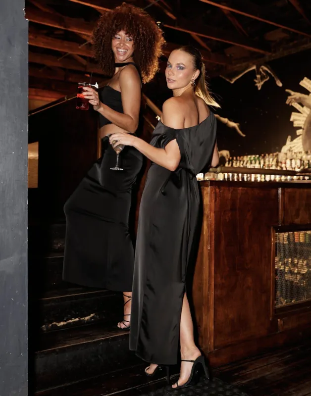 Viviana Maxi Dress (Black) sold by Charcoal Clothing