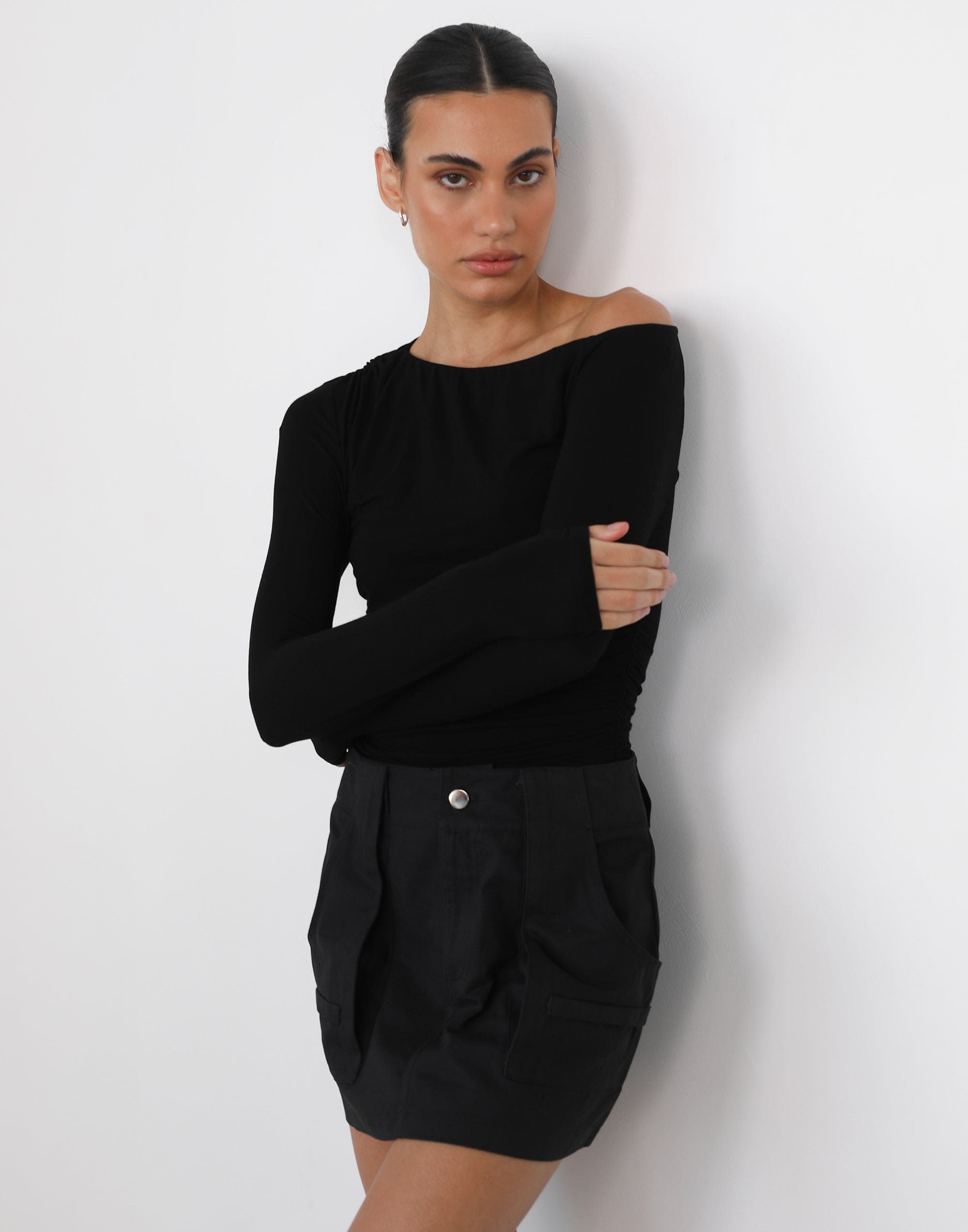 Laylah Long Sleeve Top (Black) sold by Charcoal Clothing