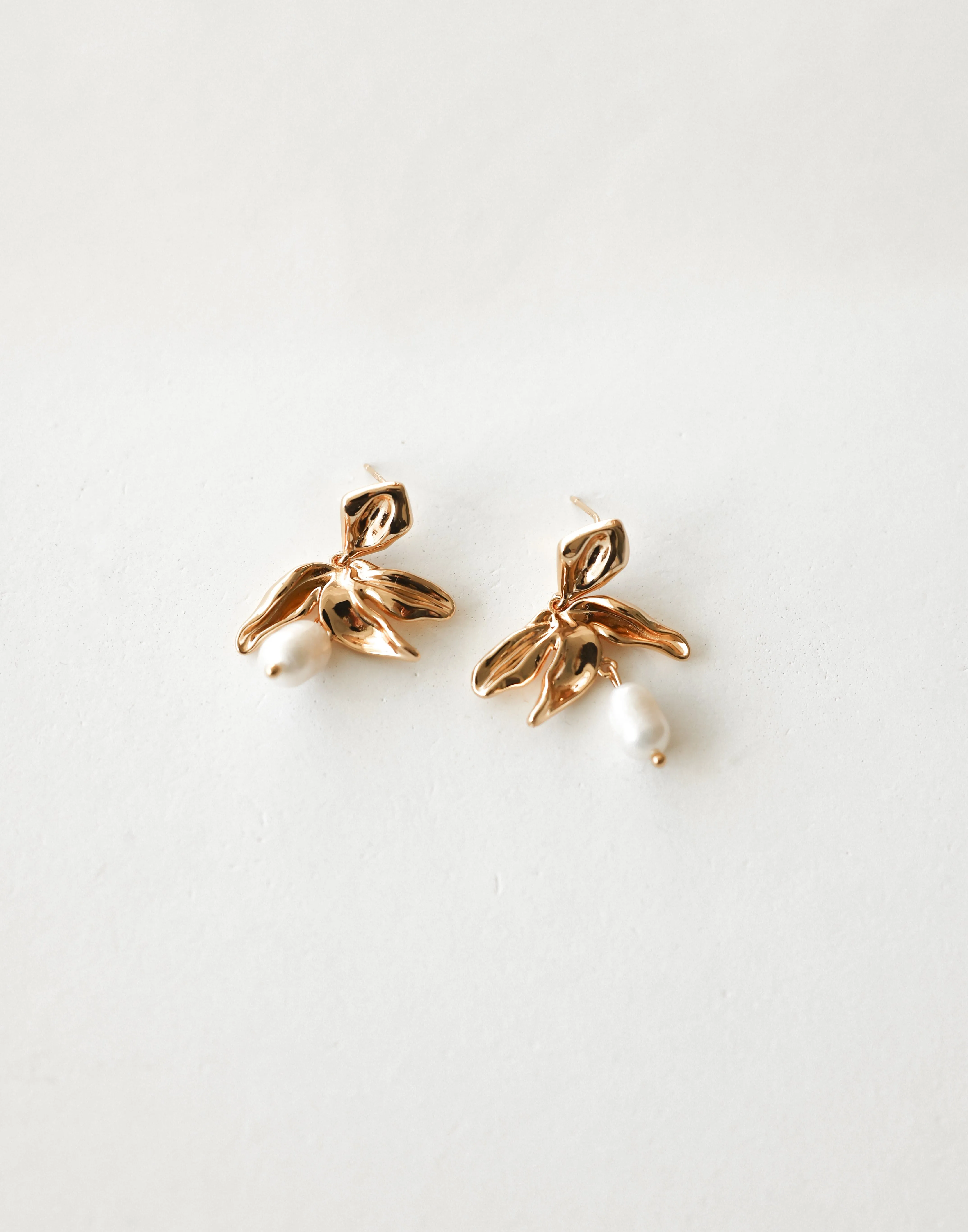 Taryn Earrings (Gold) sold by Charcoal Clothing
