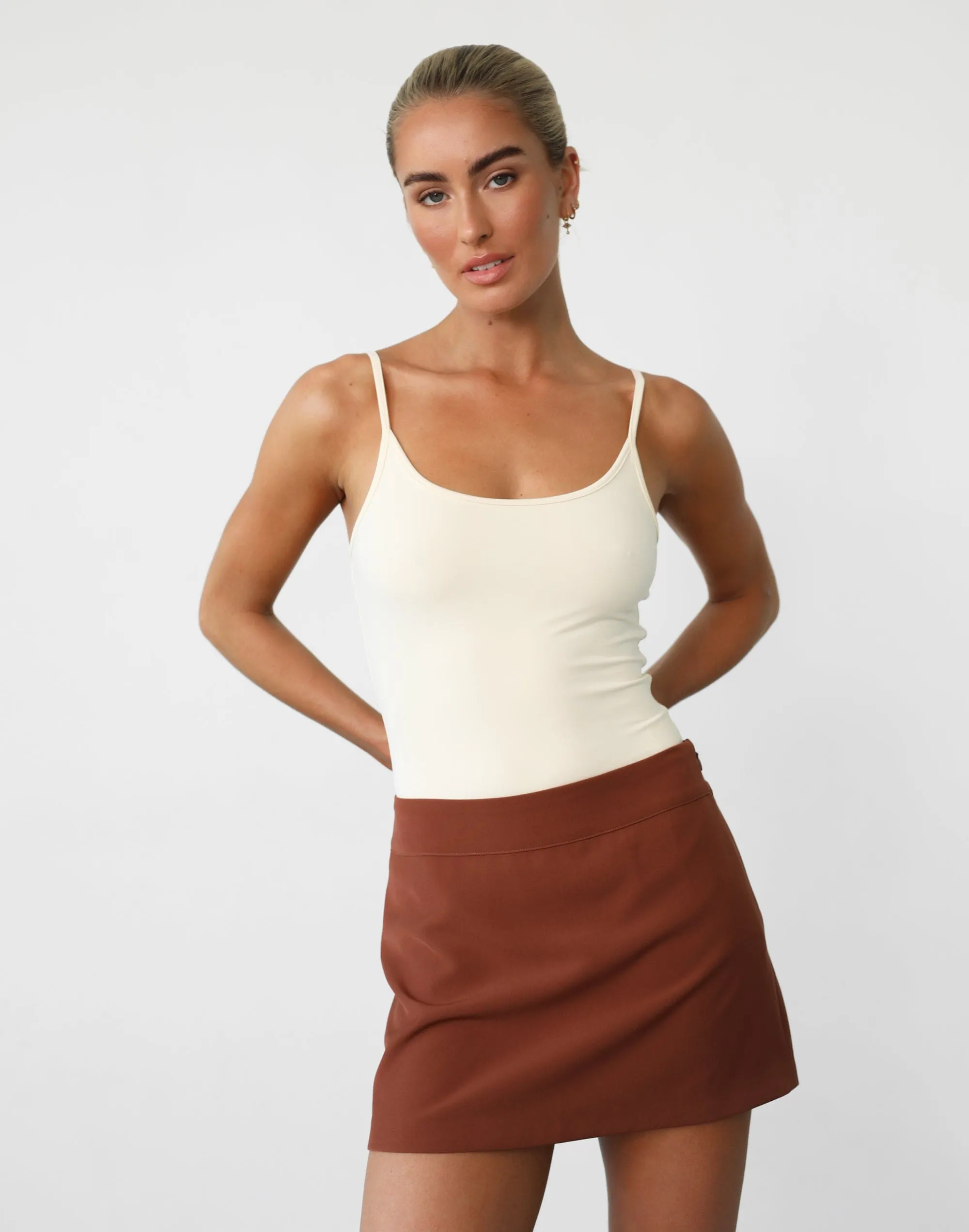 Ashwood Mini Skirt (Clay) sold by Charcoal Clothing
