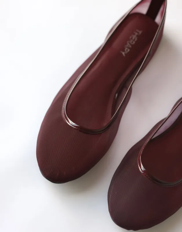 Arlo Ballet Flat (Cherry Patent PU) - By Therapy sold by Charcoal Clothing