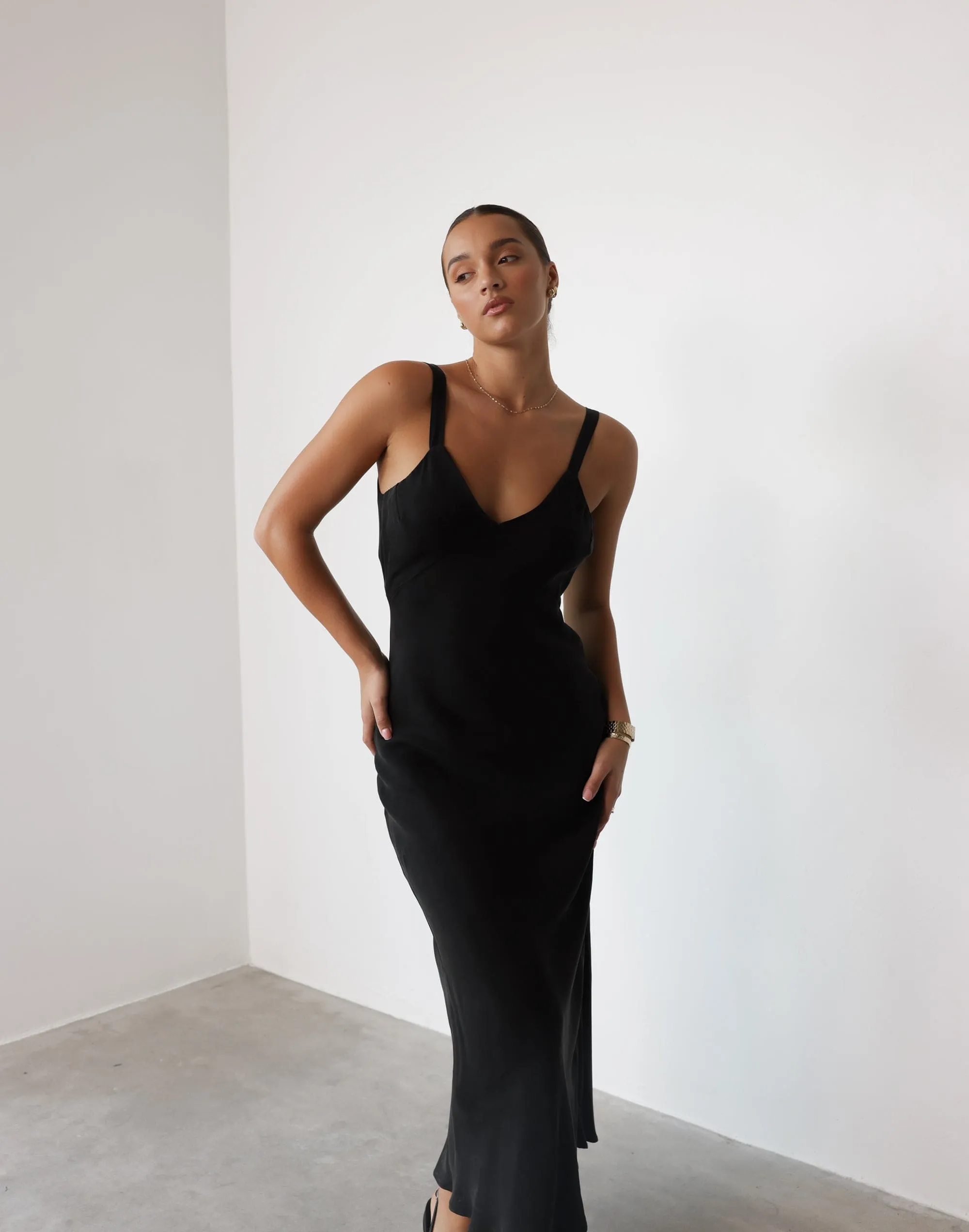 Zaya Maxi Dress (Black) sold by Charcoal Clothing