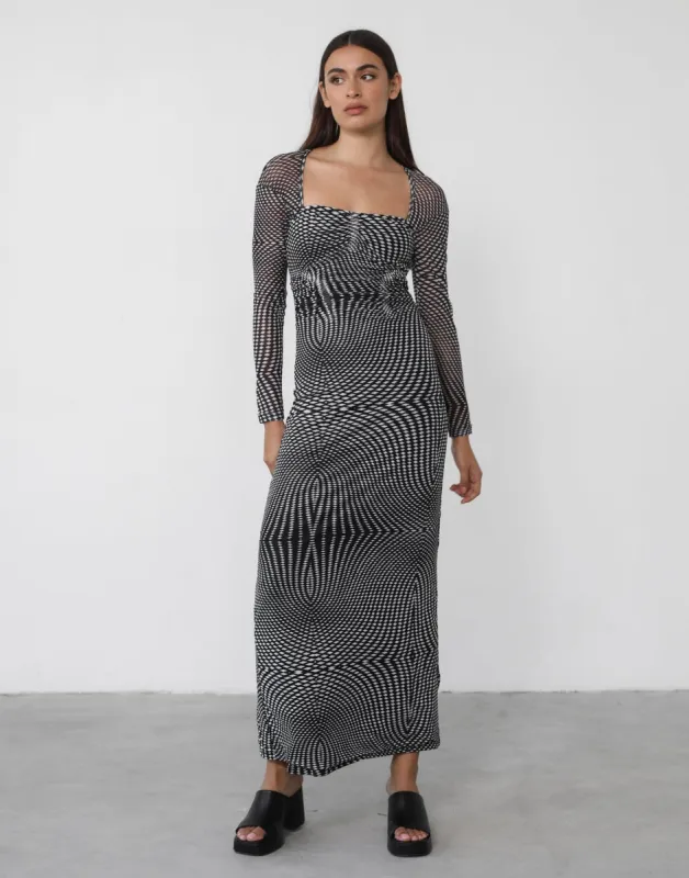 Bea Maxi Dress (Black Print) sold by Charcoal Clothing