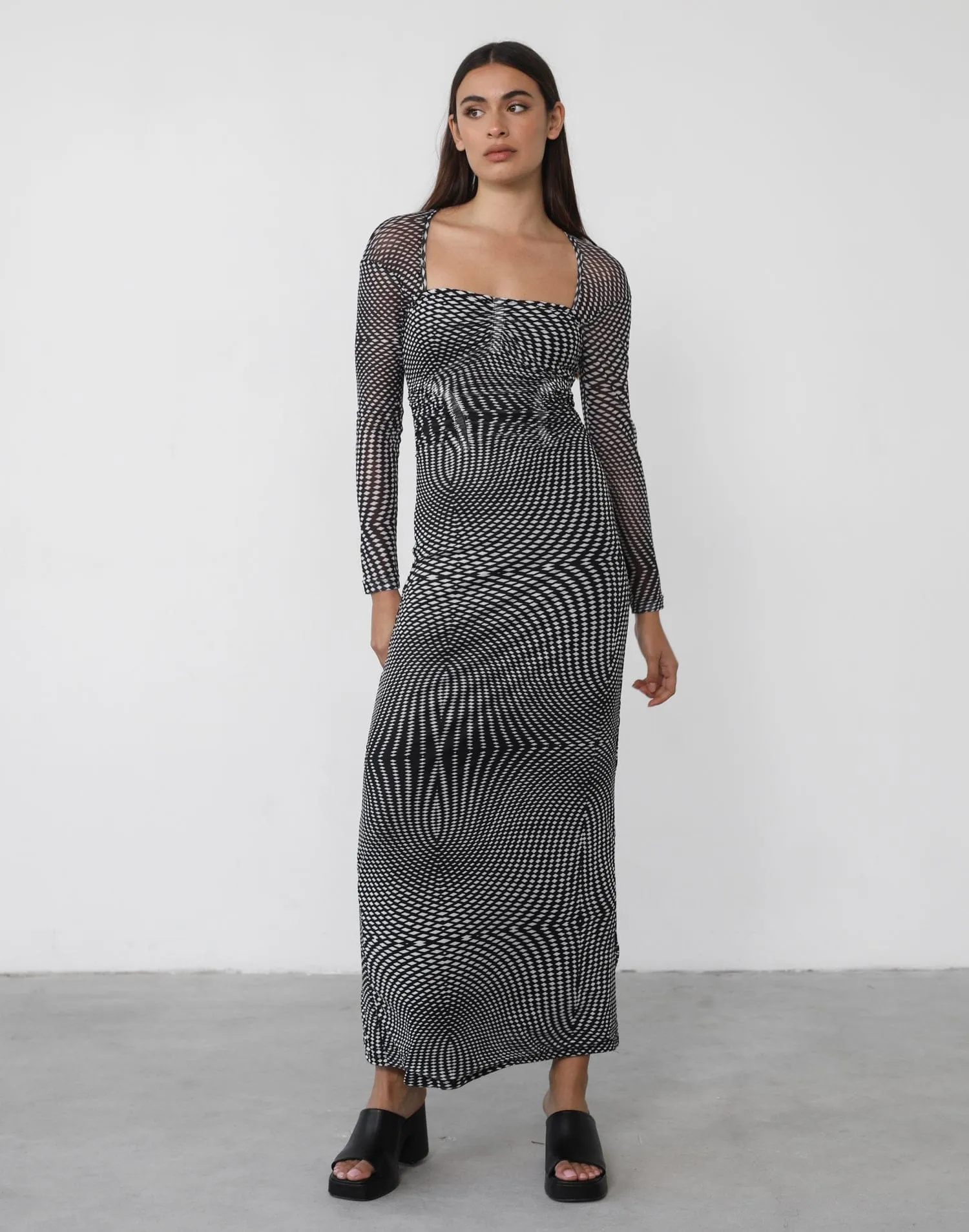 Bea Maxi Dress (Black Print) sold by Charcoal Clothing
