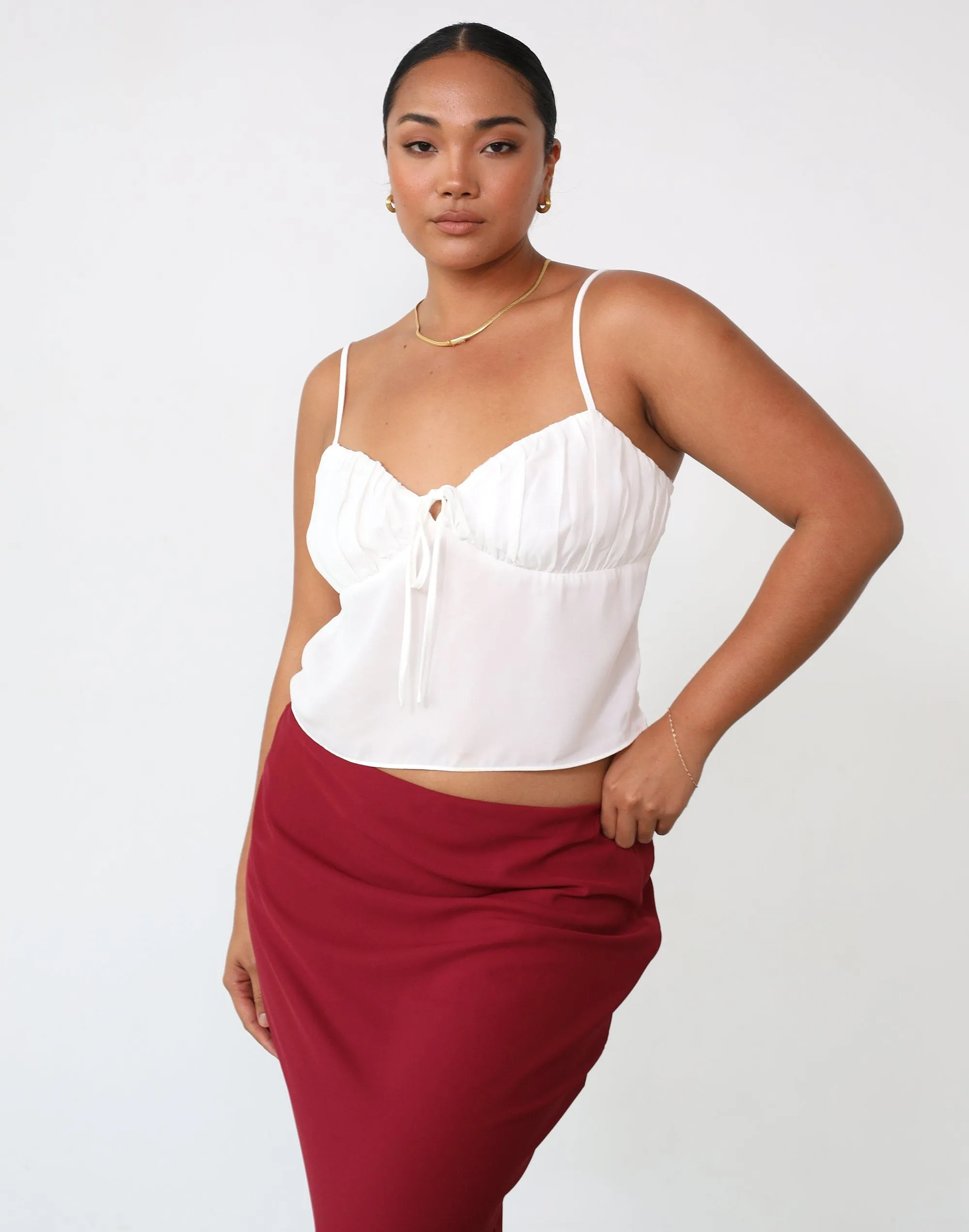 Isla Crop Top (White) sold by Charcoal Clothing