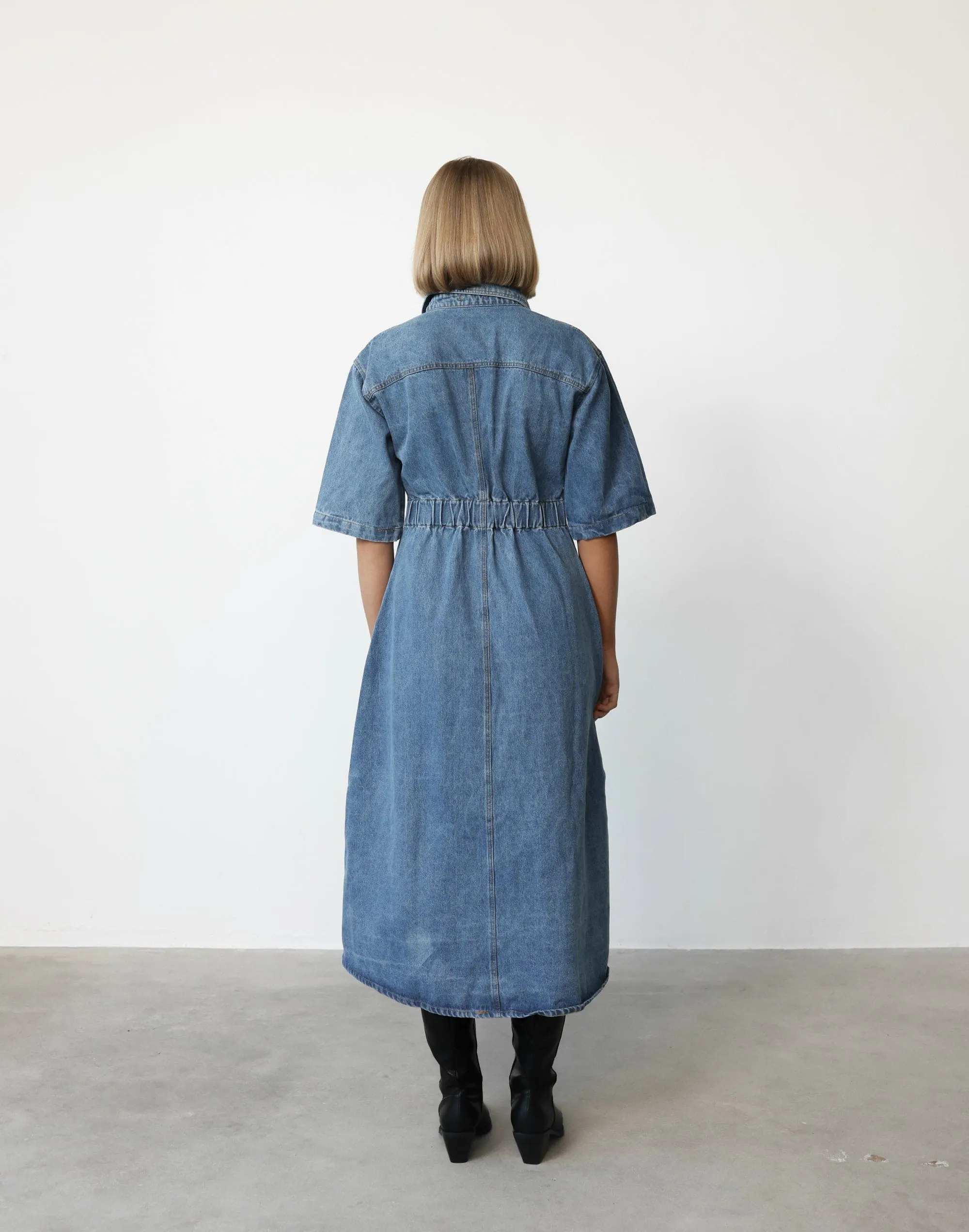 Hadid Maxi Dress (Vintage Blue) sold by Charcoal Clothing product image thumbnail 5