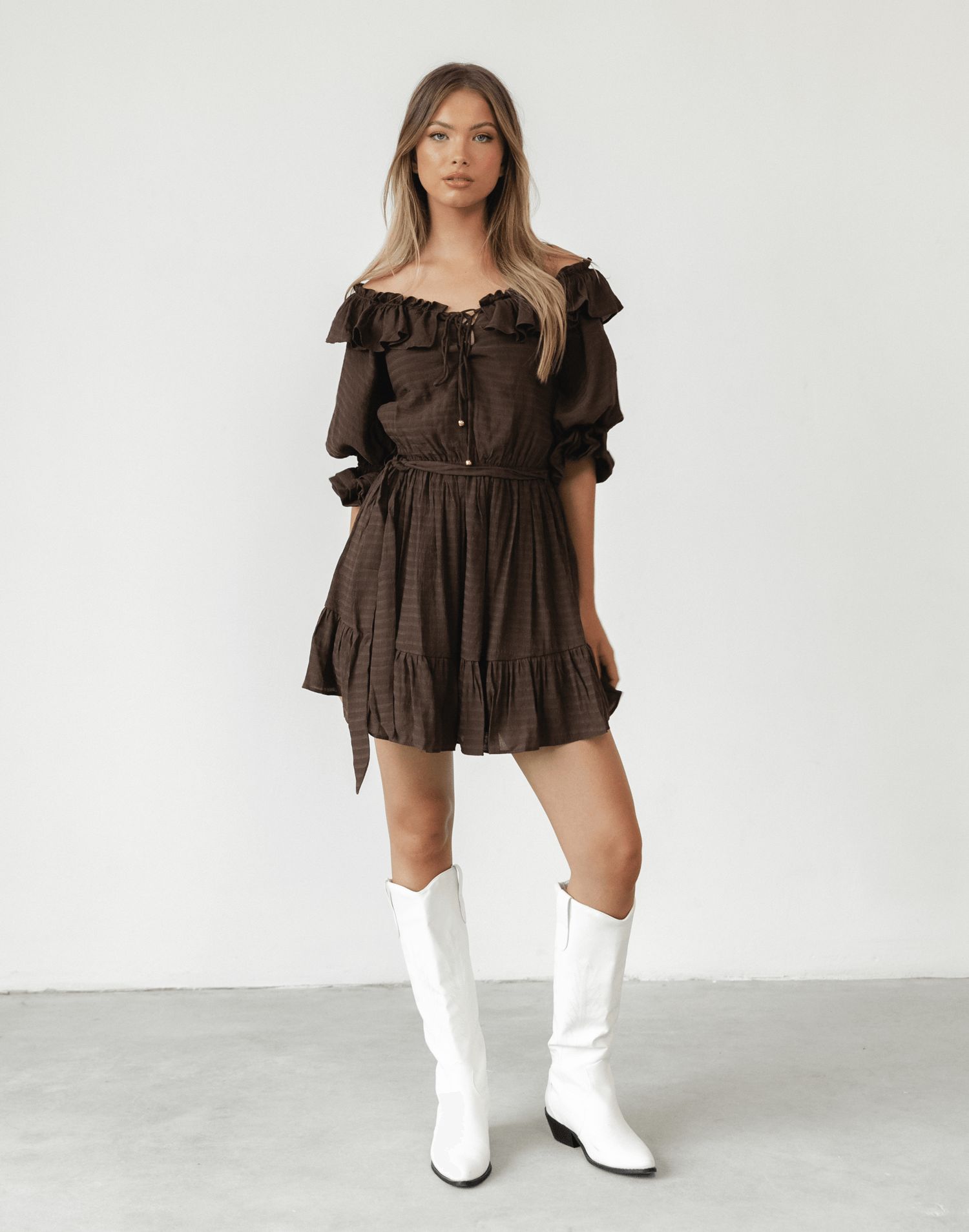 Allery Mini Dress (Brown) sold by Charcoal Clothing product image thumbnail 5