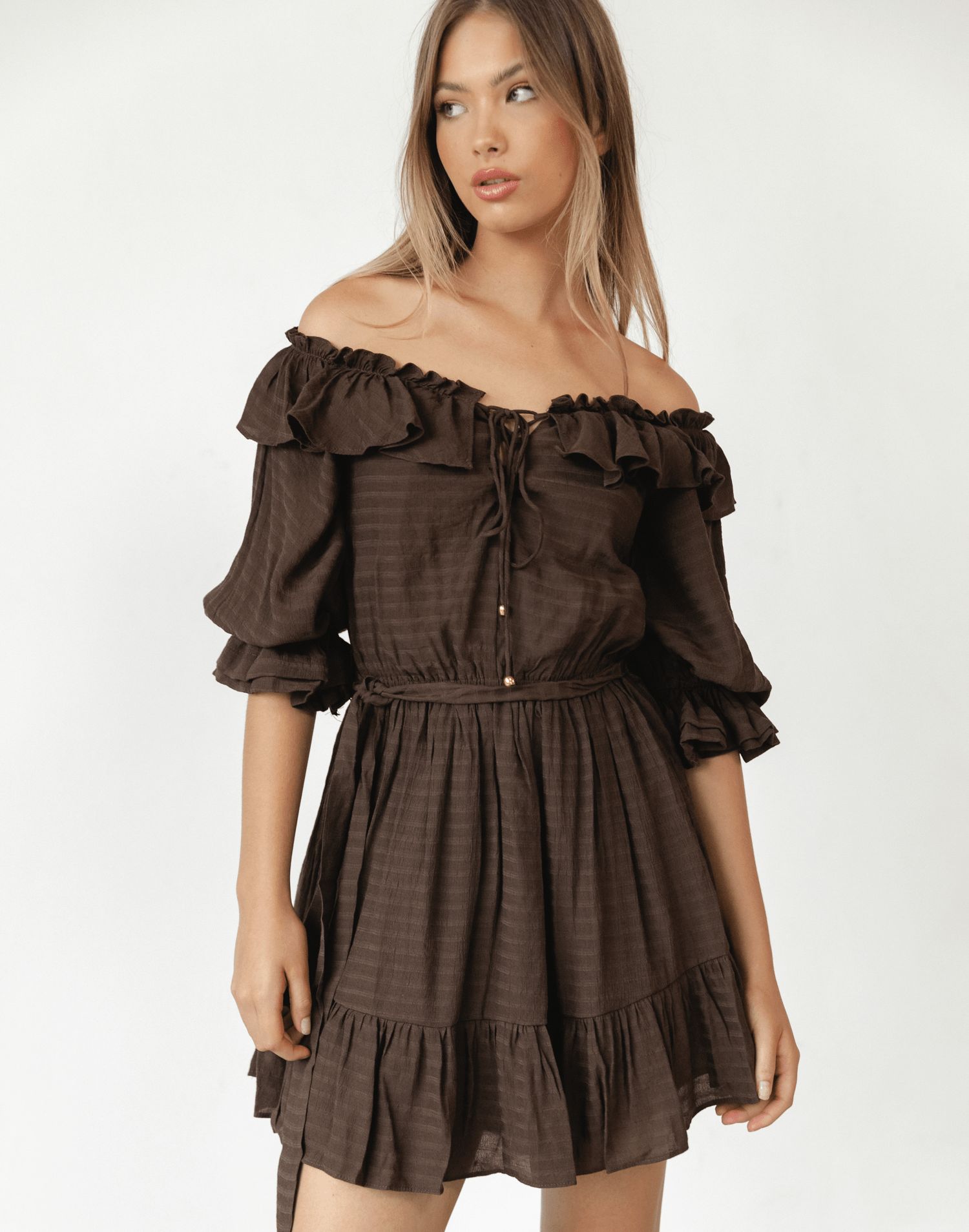 Allery Mini Dress (Brown) sold by Charcoal Clothing product image thumbnail 3