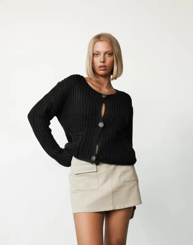 Zoe Cardigan (Black) sold by Charcoal Clothing