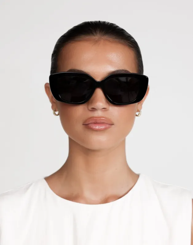 The Illiana Sunglasses (Black-Black) - By Banbé sold by Charcoal Clothing